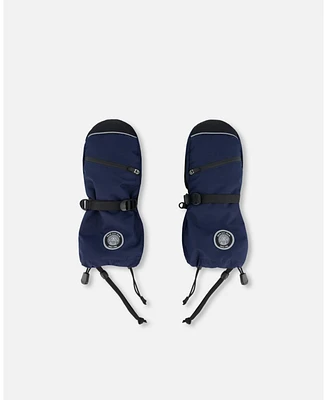 Deux par Kids Unisex Technical Mittens Navy