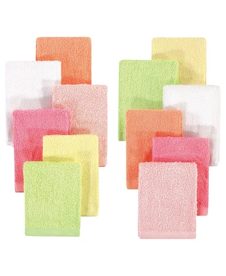 Hudson Baby Girls Rayon from Bamboo Woven Washcloths 12pk