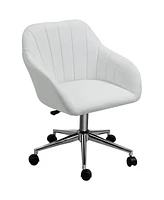 Vinsetto Mid-Back Home Office Chair w/ Tub Seat Design, Adjustable Height,