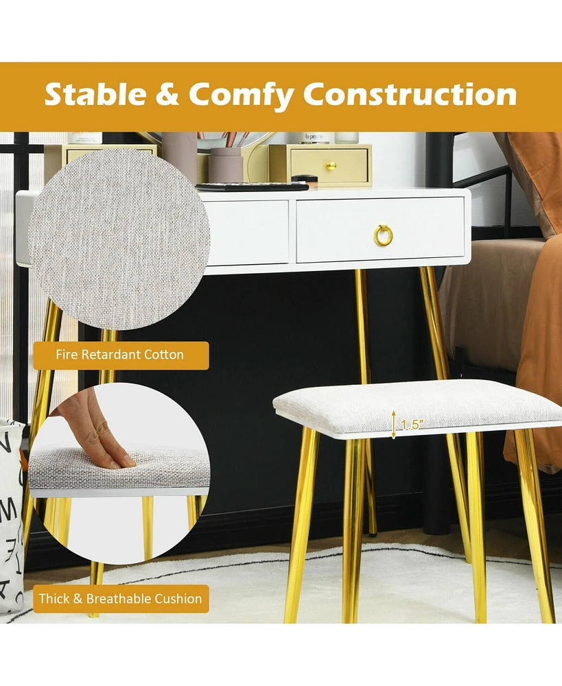 Sugift Vanity Table Set with Mirror