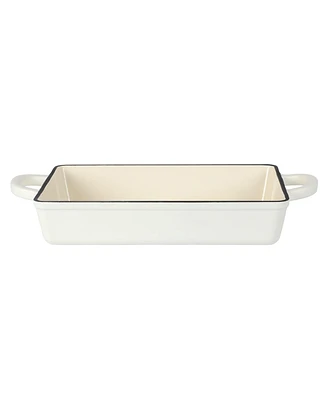 Crock Pot Crock-Pot Enamel Cast Iron Lasagna Pan - Matte Linen White