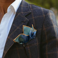 Elizabetta Men's Early Autumn - Silk Pocket Square for Men