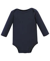 Hudson Baby Boys Cotton Long-Sleeve Bodysuits Daddy 5-Pack, 6-9 Months
