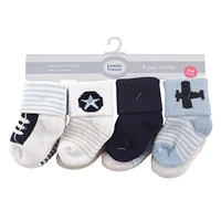 Luvable Friends Baby Boys Soft Terry Knit Booties