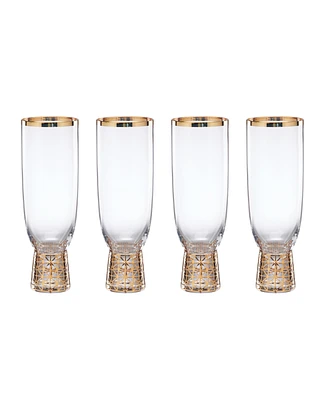 Lenox Tuscany Classics Gold Frost Flutes, Set Of 4