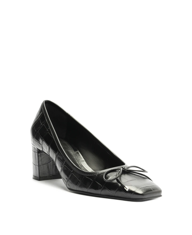 Schutz Women's Arissa Square Toe Mid Block Pumps