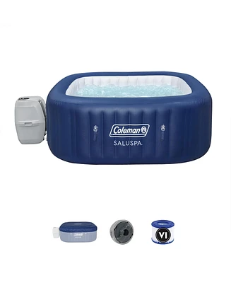 Bestway Coleman Hawaii AirJet Inflatable Hot Tub with EnergySense Cover, Blue