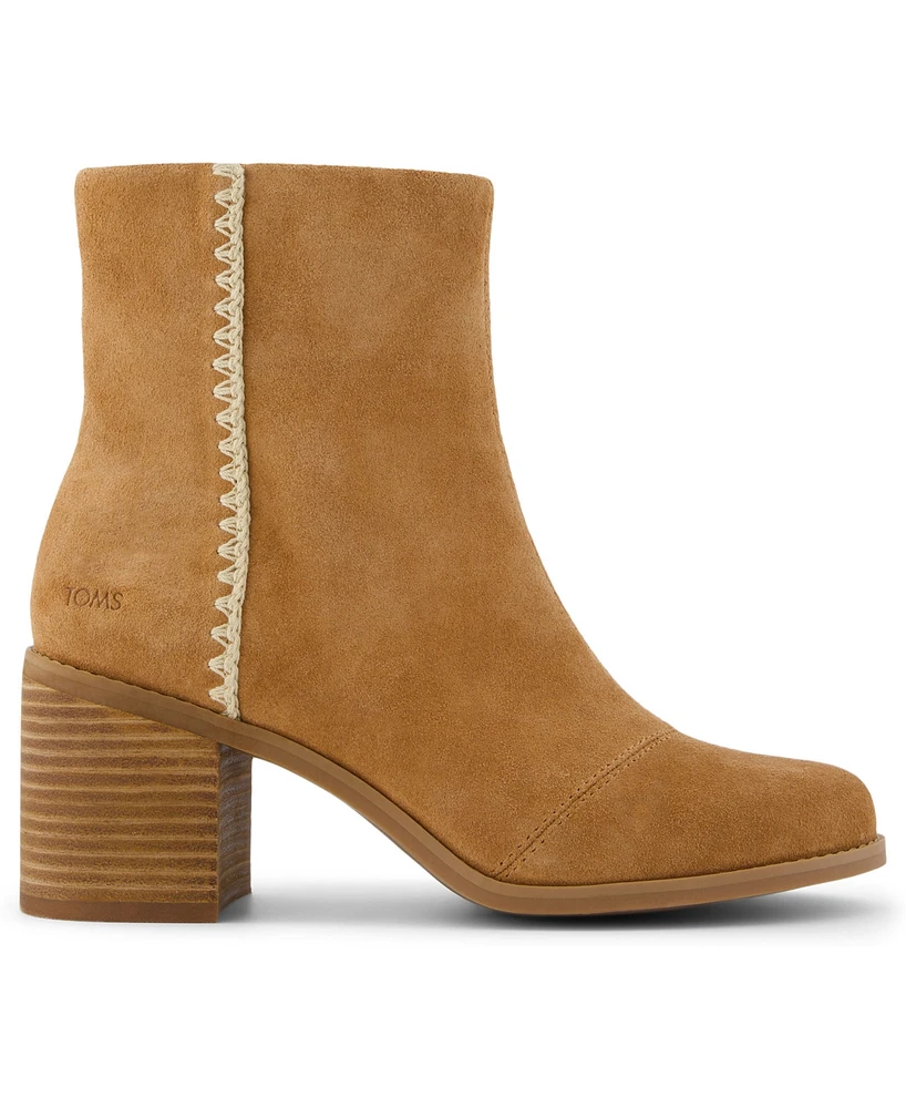 Toms Women's Evelyn Stacked Block Heel Booties