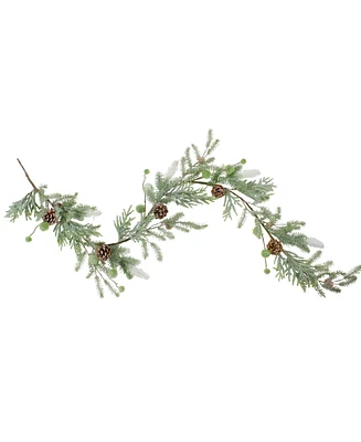 Northlight Frosted Pine and Pine Cone Christmas Garland
