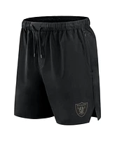 Fanatics Men's Black Las Vegas Raiders Front Office Woven Shorts