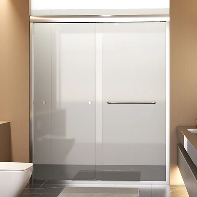 Streamdale Furniture 56"-60"W x 72"H Semi-Frameless Double Sliding Shower Door