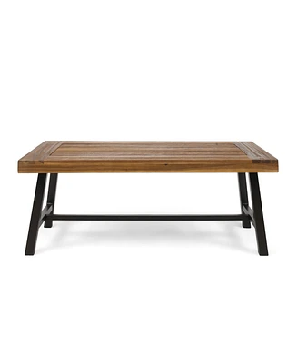 Carlisle Modern Industrial Acacia Wood Coffee Table