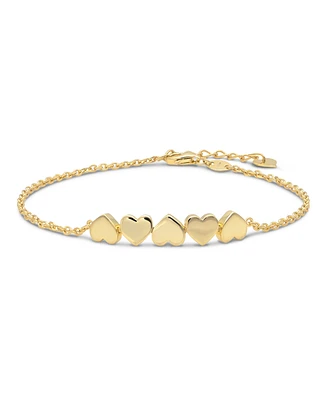 Devata Sweet Heart Chain Bracelet in 14K Gold, 6.5 in adj to 7.5 in