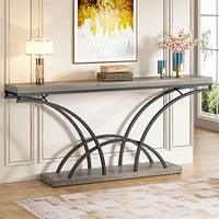Tribesigns 70.9-Inch Narrow Sofa Table, Extra Long Console Tables for Entryway, Tv Console Behind Couch Table with Stylish Metal Frame for Living Room