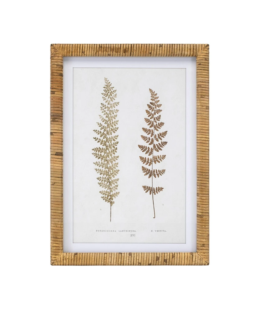 Slickblue Framed Fern Print for Lush Wall Art and Elegant Home Decor (Set of 4)