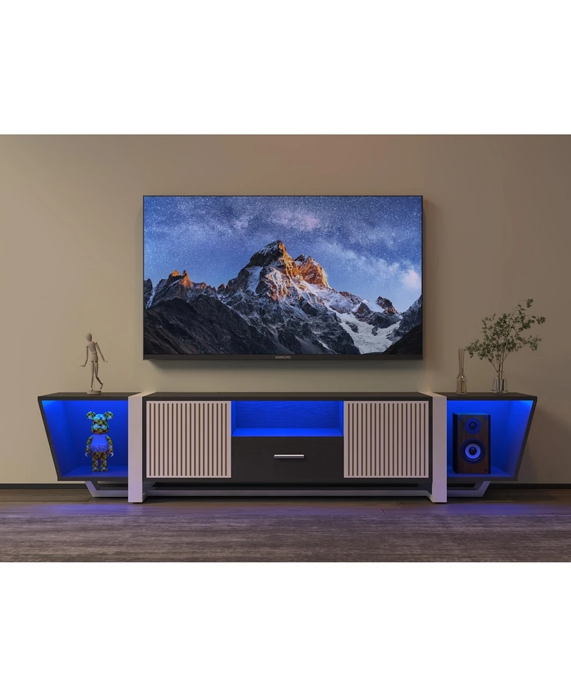 Biplane Shape Led Tv Stand with Remote Control Lights