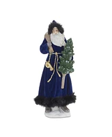 Slickblue Set of 2 Santa with Tree Figurines – Festive Holiday Decorations for Home and Garden