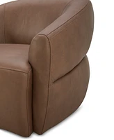 Nicolls Leather Swivel Chair, Created for Macy's