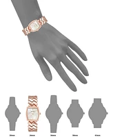 Anne Klein Women's Quartz Herringbone Rose Gold-Tone Alloy Metal Bracelet Watch, 26mm