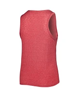 Soft As A Grape Women's Red Texas Rangers Plus Size High Neck Tri-Blend Tank Top