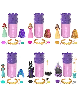 Disney Princess Royal Color Reveal Princess or Villain Small Doll with 5 Surprises