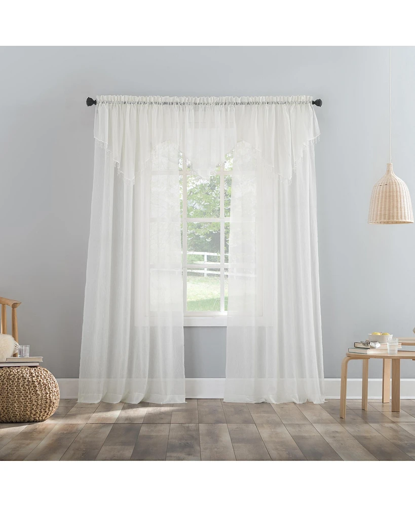 Crushed Sheer Voile Rod Pocket Curtain Panel