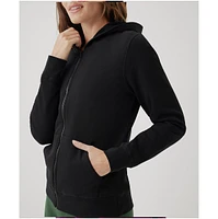 Pact Women's Organic Cotton Cloud Brushed Fleece Zip Hoodie