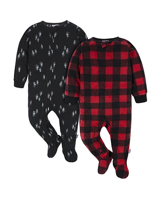 Gerber Toddler Boys Footed Blanket Sleepers, 2-Pack