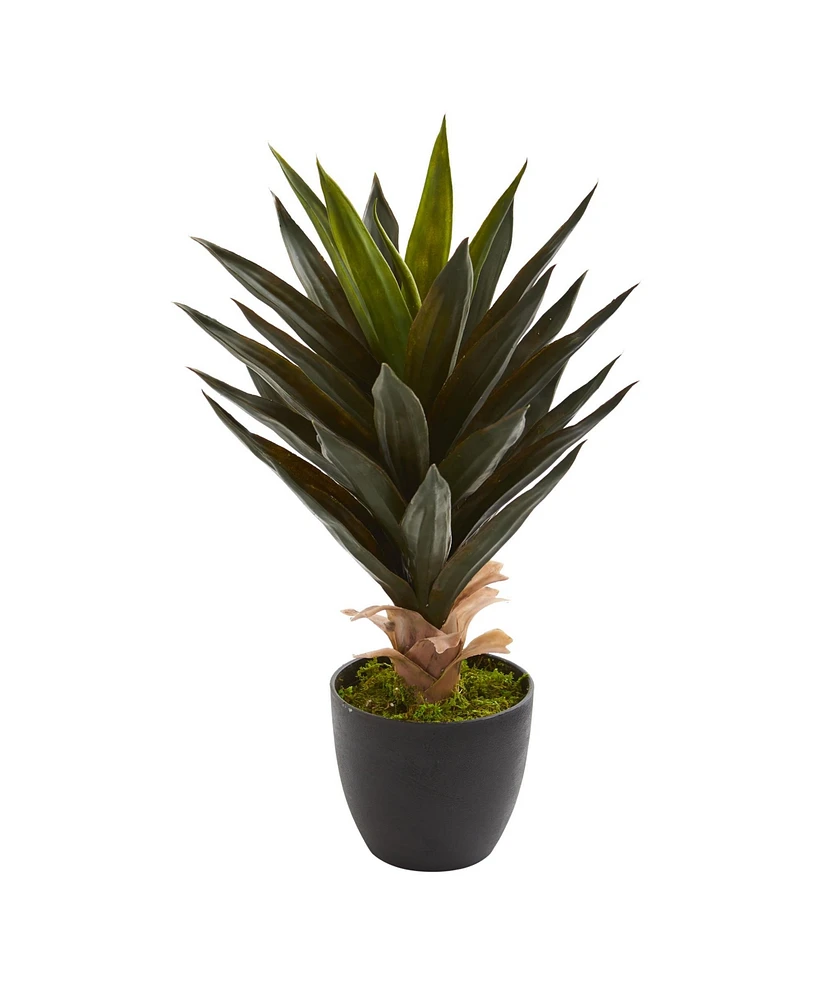 Slickblue Artificial Agave Plant Lifelike Faux Succulent for Home Decor (Set of 2)