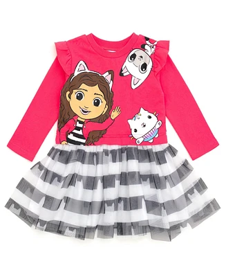 Gabby's Dollhouse Girls Dreamworks Pandy Paws Cakey Cat French Terry Dress