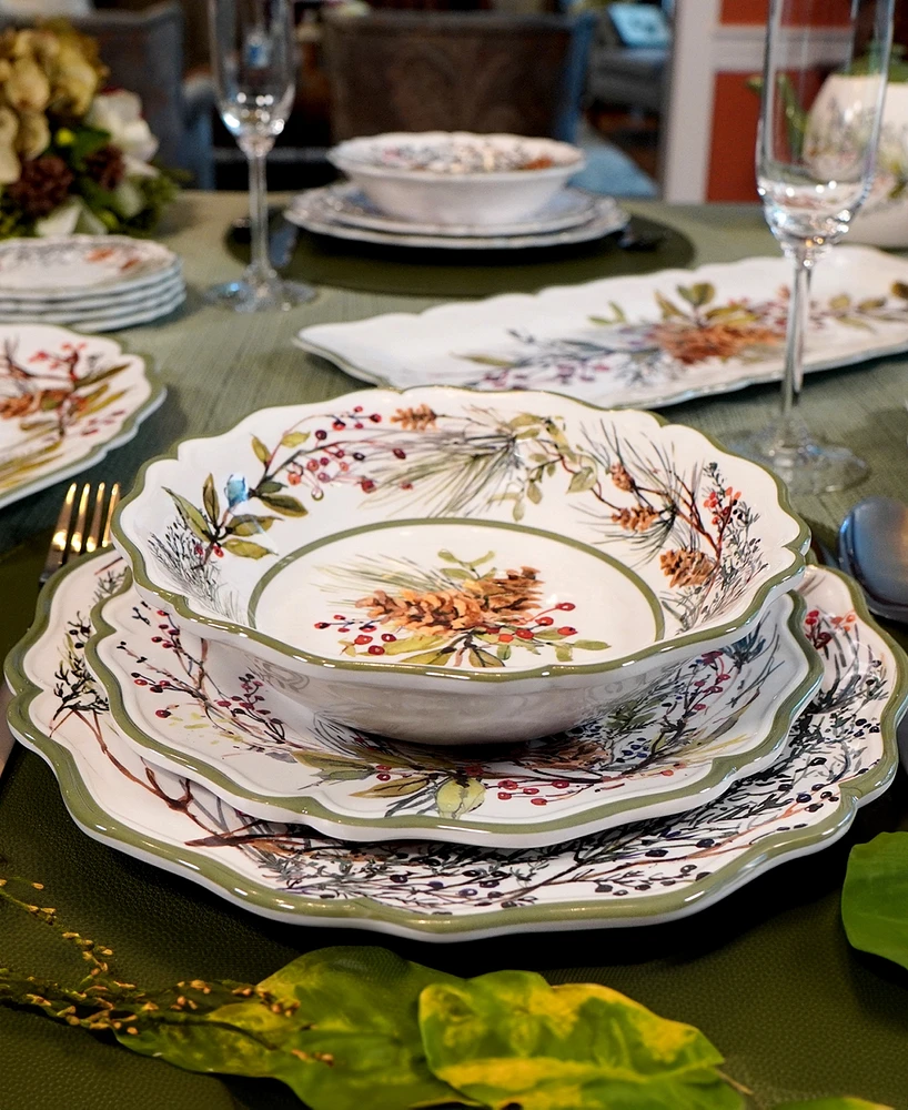 Certified International Winters Forest 12-Pc. Melamine Dinnerware Set, Service for 4