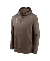 Nike Men's Light Brown Los Angeles Dodgers Statement Pullover Hoodie