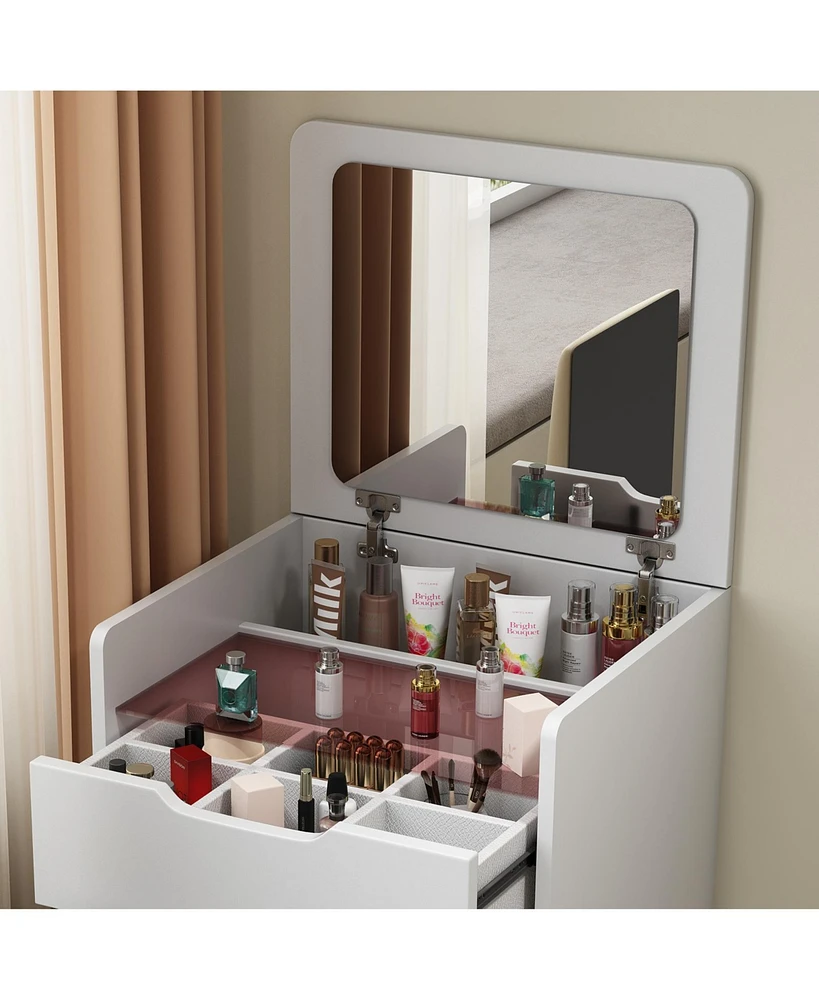3-in-1 Vanity Desk with Mirror and Drawers