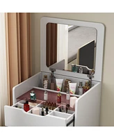 3-in-1 Vanity Desk with Mirror and Drawers
