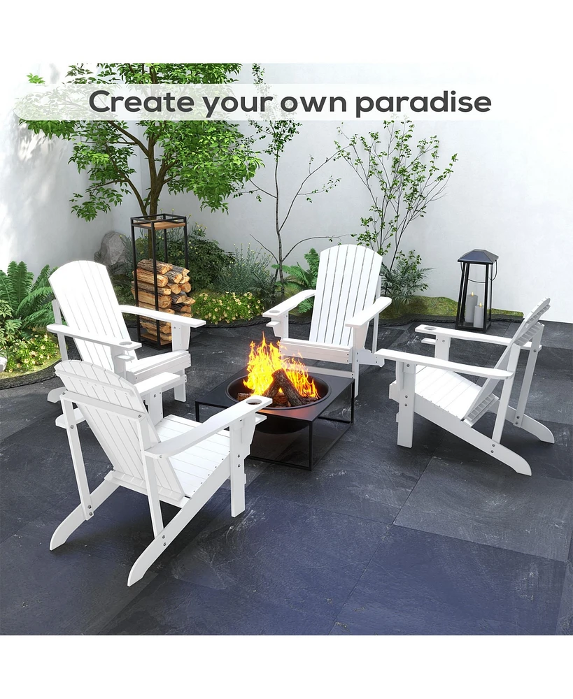 Adirondack Lounge Chair: Patio, Lawn, Weather Resistant