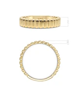 Devata Ribbed Band Ring in 14K Gold, Size 7, approx. 2.7 grams