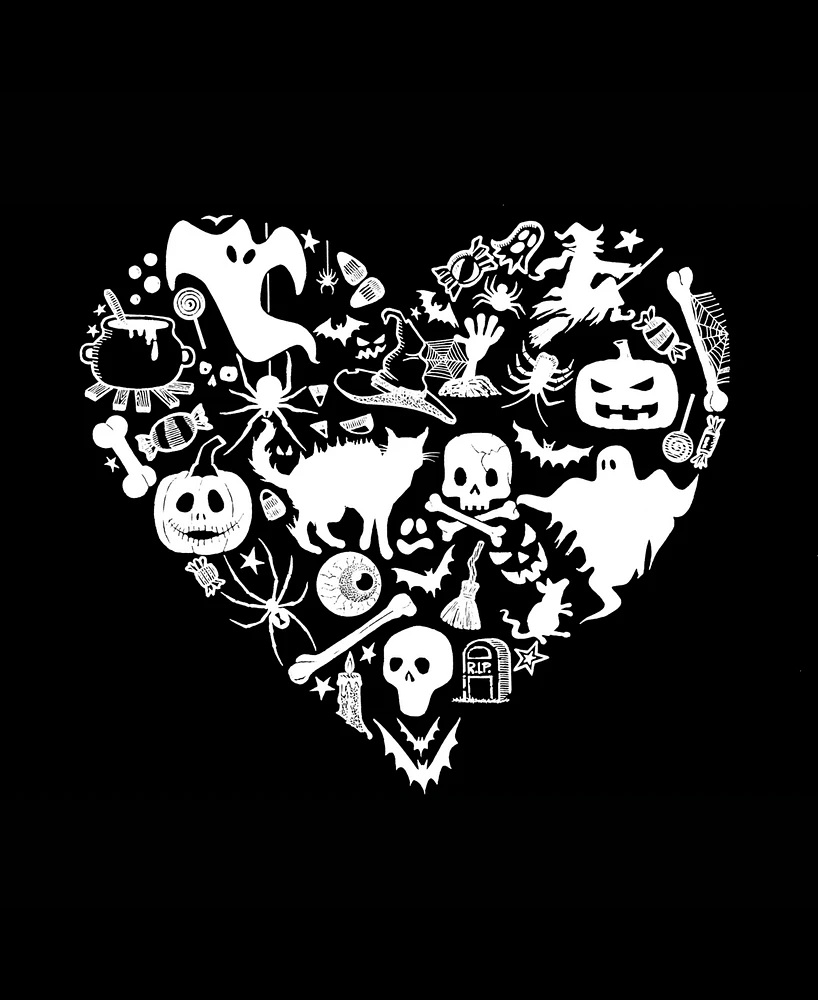 La Pop Art Men's Halloween Heart Word T-Shirt