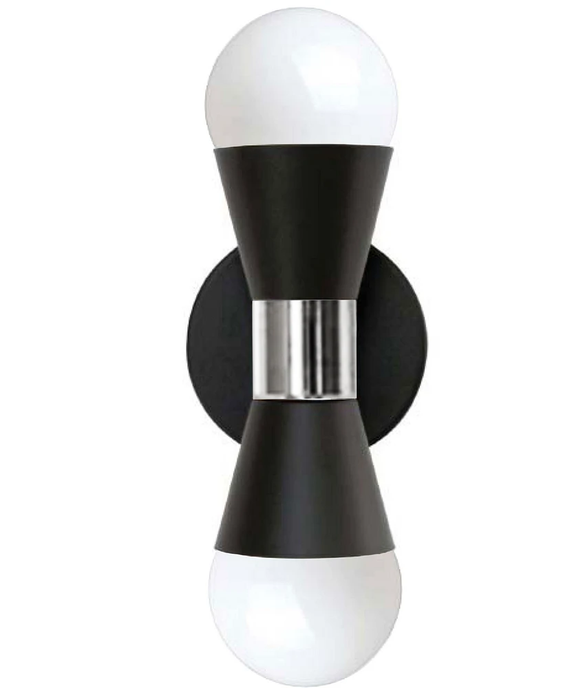 Dainolite 8.25" Metal Fortuna 2 Light Wall Sconce