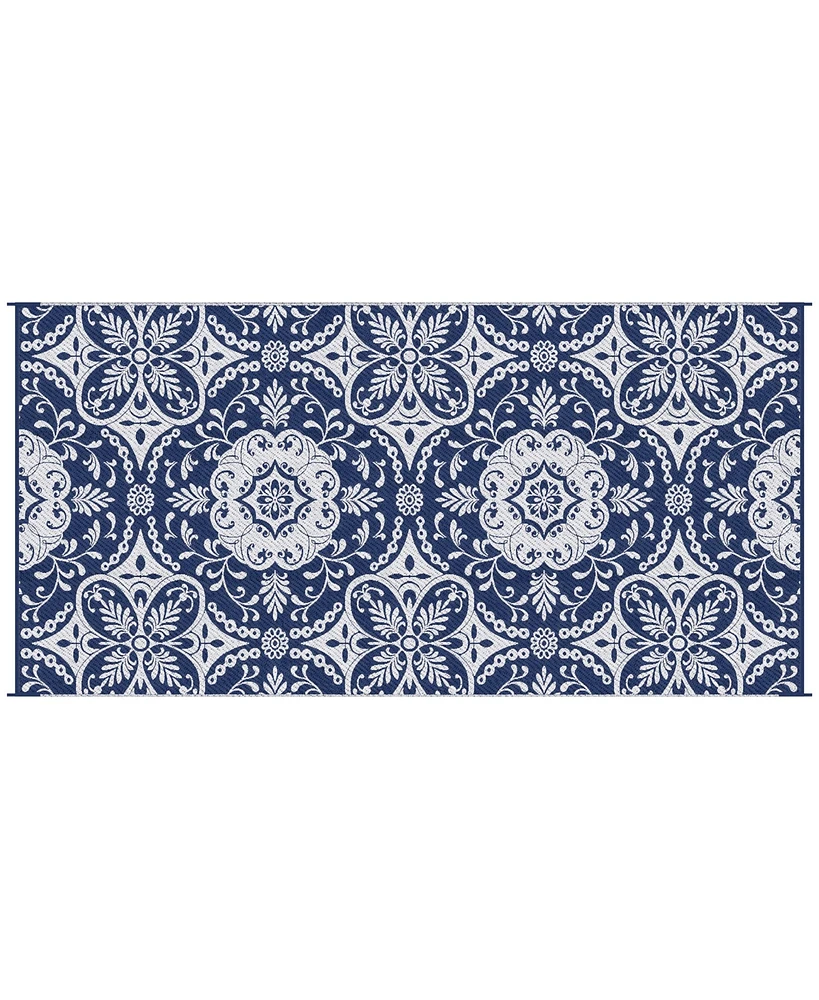 Reversible Outdoor Plastic Rug with Carry Bag