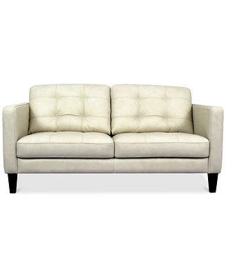 Pezley Leather Loveseat, Created for Macy's