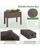 Raised Garden Bed with Water Level Indicator Drainage Hole for Vegetables Outdoor