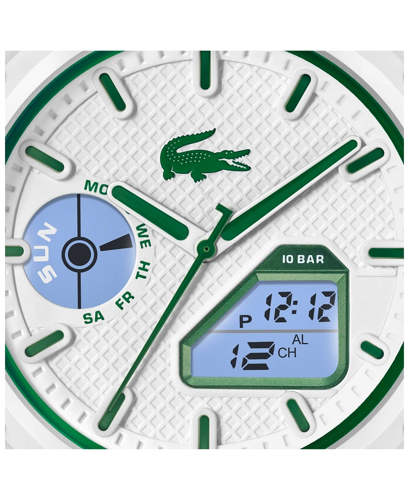 Lacoste Men's LC33 White Silicone Strap Watch, 45mm