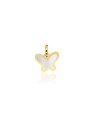 The Lovery Mother of Pearl Butterfly Charm 14K Gold 11 millimeters