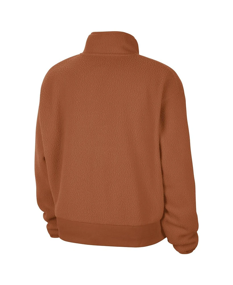 Nike Men's and Women's Texas Orange Texas Longhorns Fly Fleece Quarter-Zip Jacket
