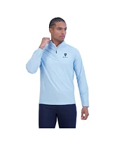 Ben Sherman Men's Solid Pique Quarter Zip Sweatshirt