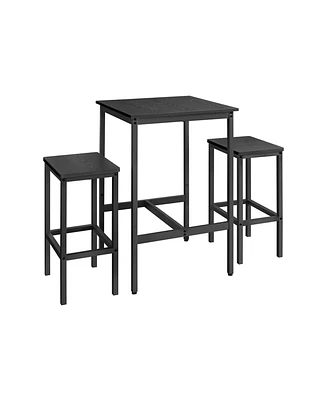 Modern Bar Table Set with High Chairs for Kitchen, Dining, or Entertainment Area