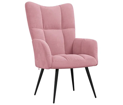 Relaxing Chair Pink Velvet