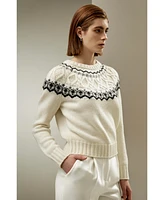 Fair Isle Crewneck Sweater for Women