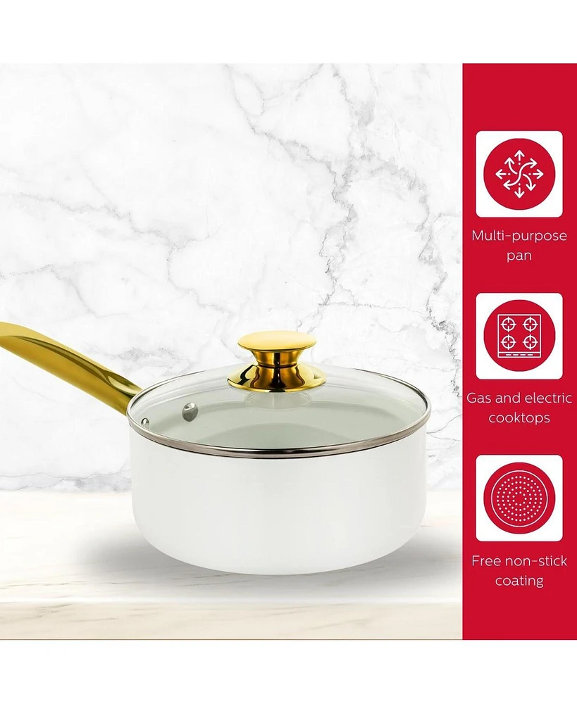 Holstein Housewares 3.5QT Ceramic Nonstick Sauce Pan
