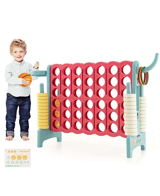 Jumbo 4-to-Score 4 A Row Giant Game Set with Stickers for Kids Adults
